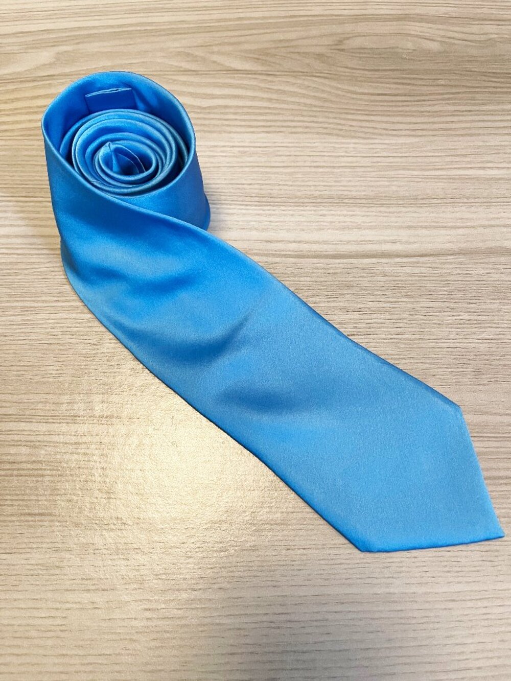 Stefano Ricci 100% Silk Solid Sky Blue Luxury Designer Tie Made in Italy